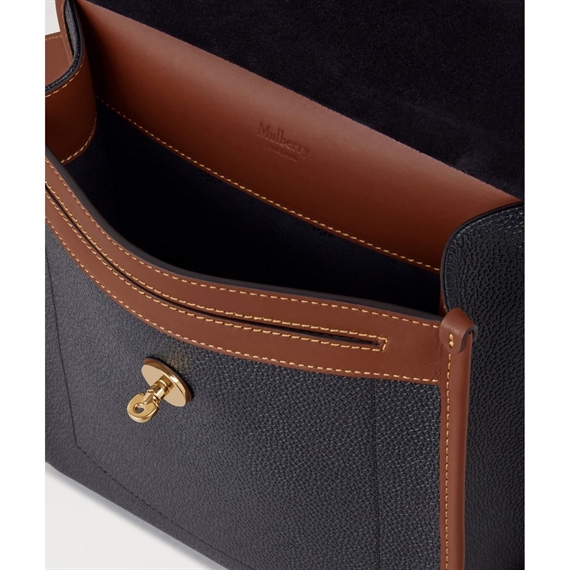 Mulberry Antony Black & Cognac Eco Scotchgrain